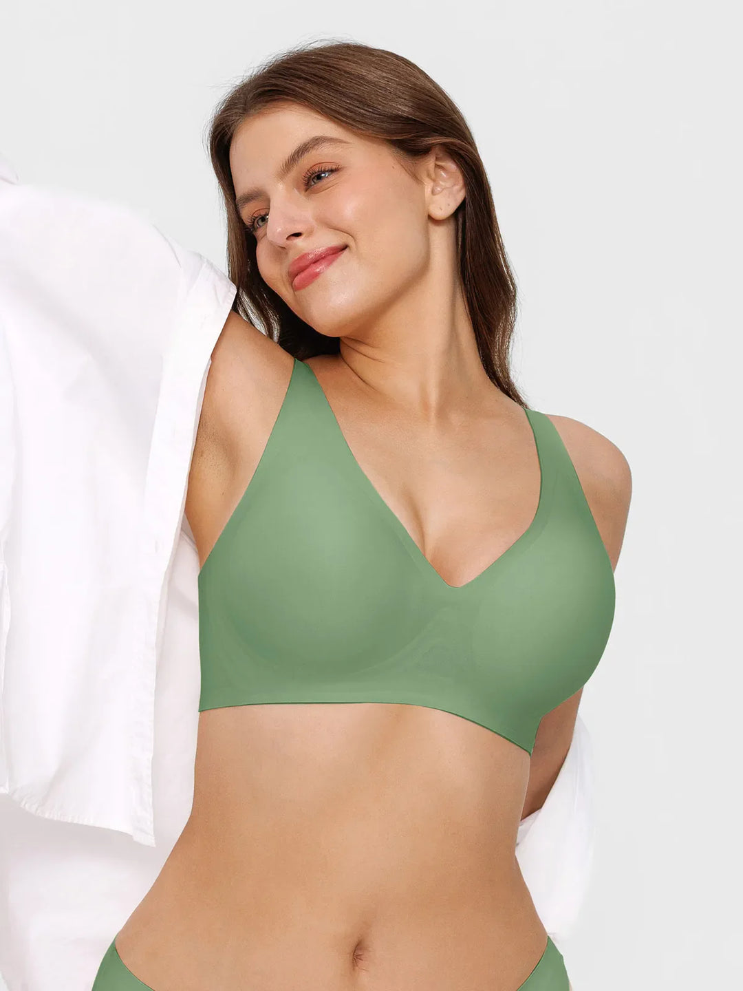 Popilush® Seamless Wireless Jelly Comfort Plunge Bra