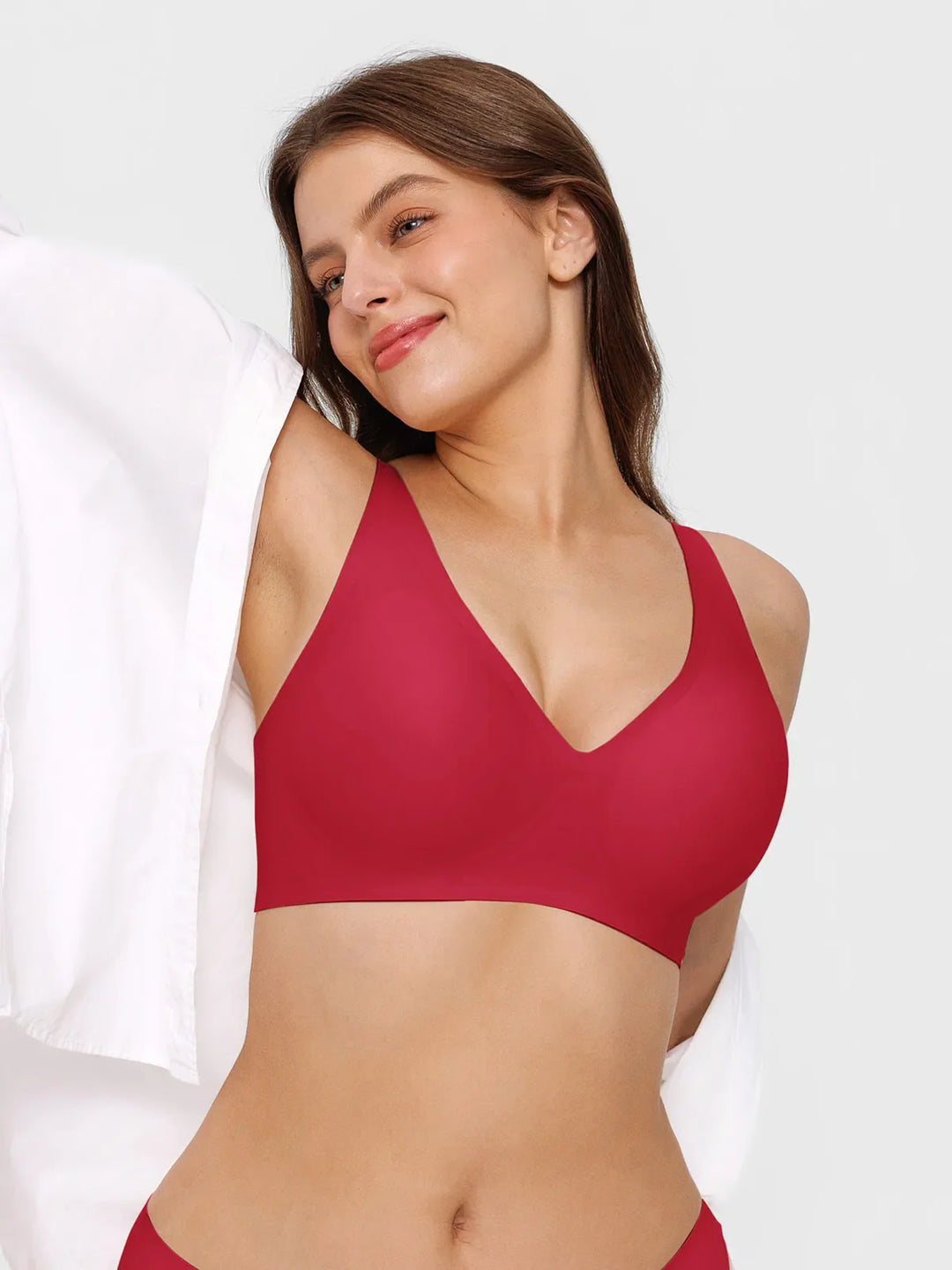 Popilush® Seamless Wireless Jelly Comfort Plunge Bra