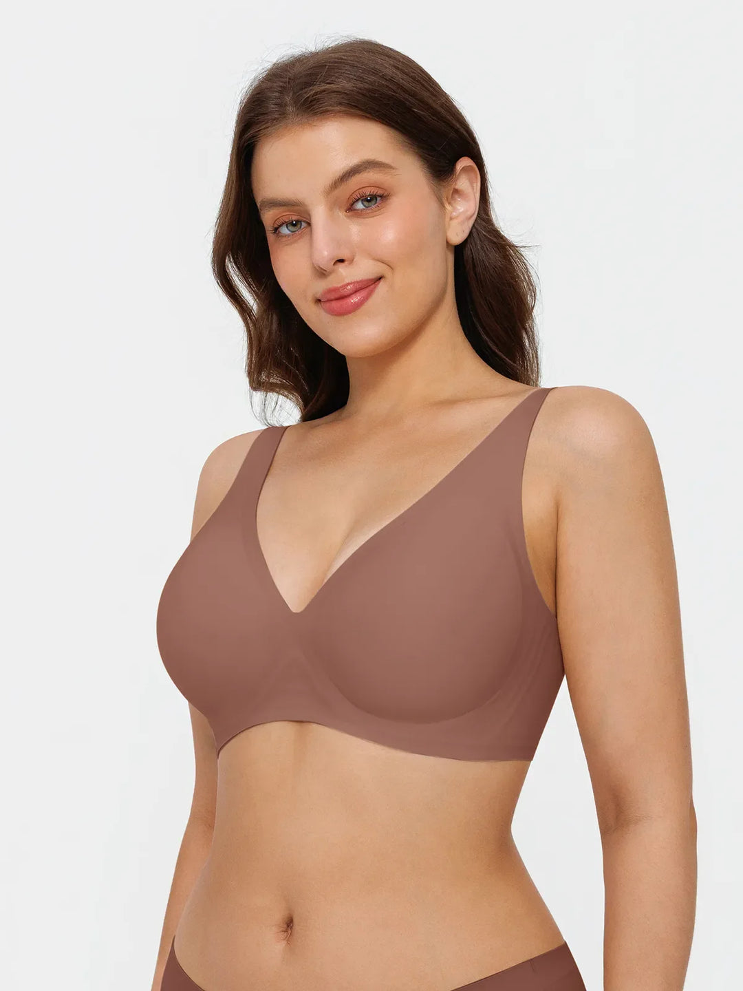Popilush® Seamless Wireless Jelly Comfort Plunge Bra