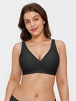Popilush® Black / S Seamless Wireless Jelly Comfort Plunge Bra