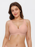 Popilush® Nude Pink / S Seamless Wireless Jelly Comfort Plunge Bra
