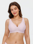 Popilush® Pale Purple / S Seamless Wireless Jelly Comfort Plunge Bra