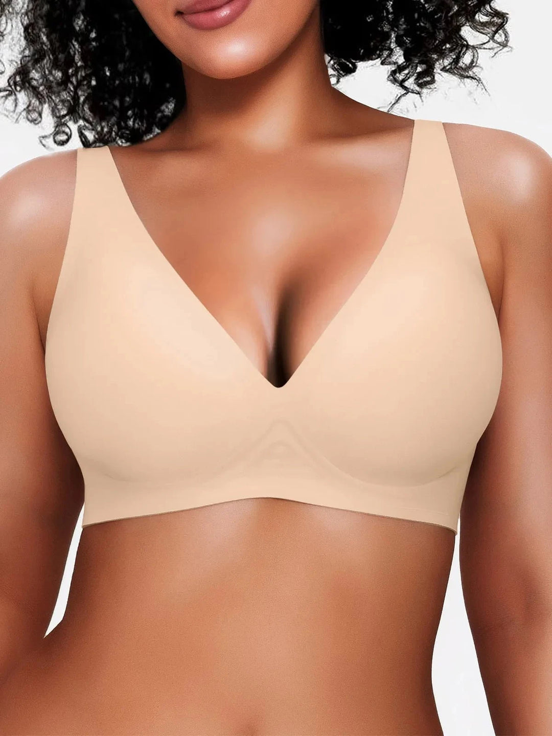 Popilush® Skin / S Seamless Wireless Jelly Comfort Plunge Bra