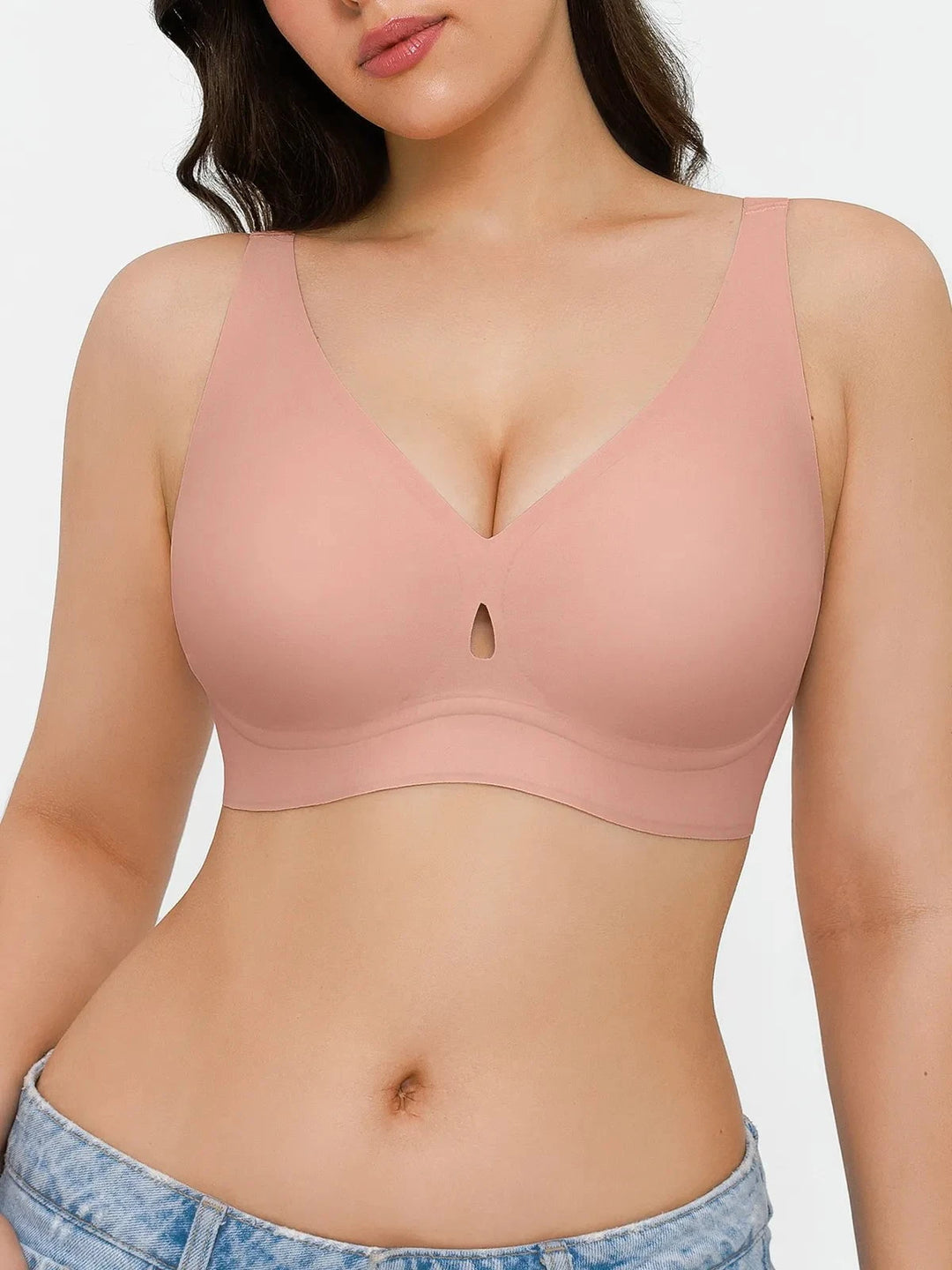 Popilush® Nude Pink / S Seamless Wireless Jelly Contour Support Bra