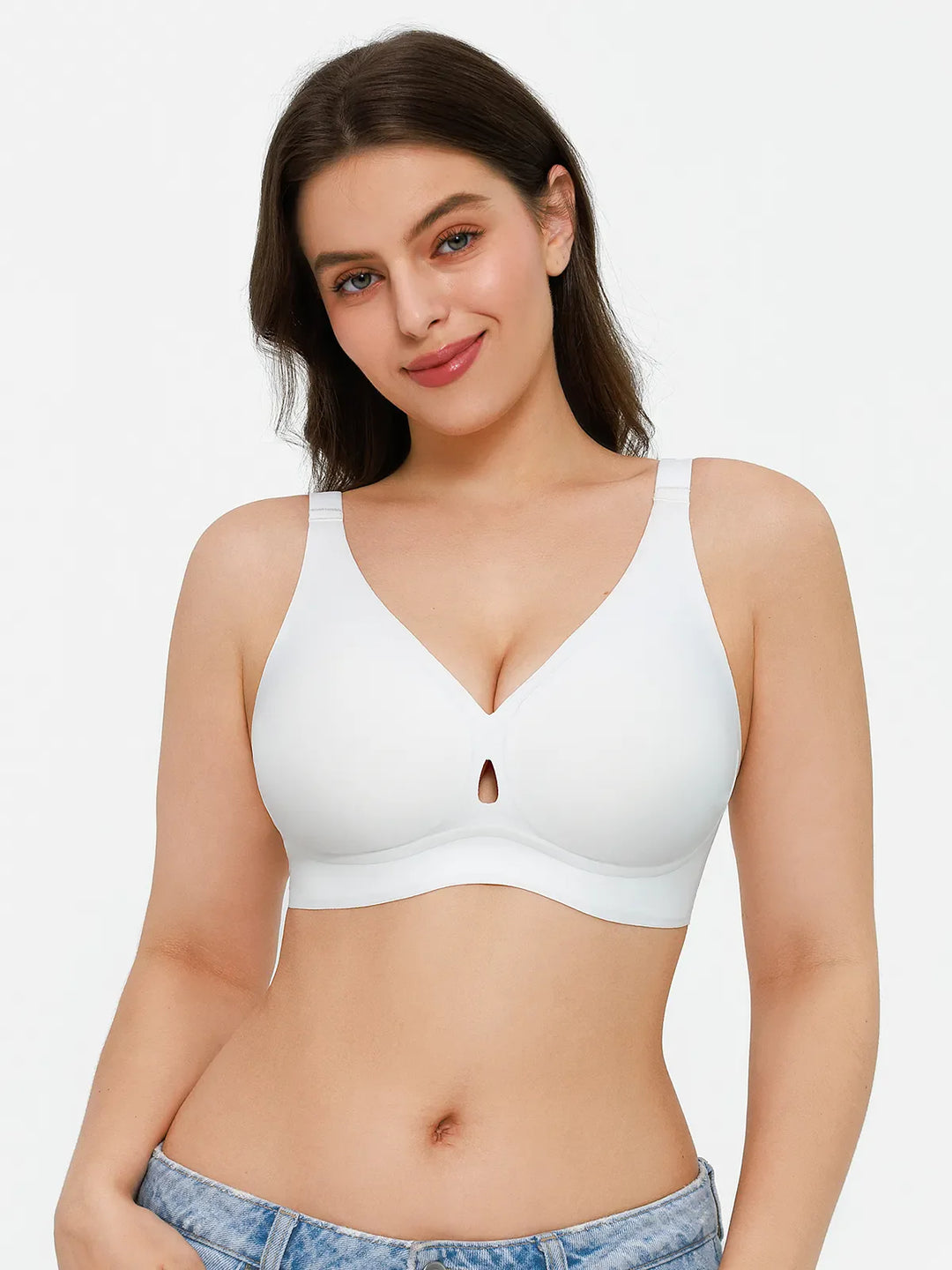 Popilush® White / S Seamless Wireless Jelly Contour Support Bra