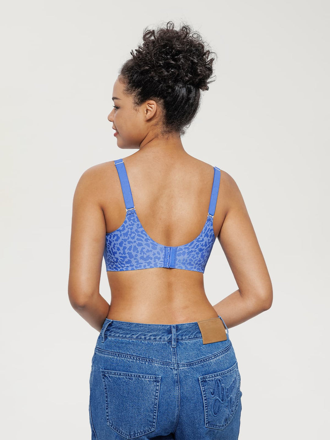 Popilush® Seamless Wireless Jelly Leopard Contour Minimizer Support Bra