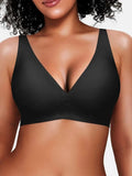 Popilush® Dark Black / S Seamless Wireless Jelly Leopard Contour Minimizer Support Bra
