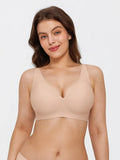 Popilush® Nude / S Seamless Wireless Jelly Leopard Contour Minimizer Support Bra