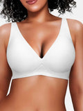 Popilush® White / S Seamless Wireless Jelly Leopard Contour Minimizer Support Bra