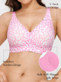 Popilush® Seamless Wireless Jelly Leopard Contour Support Bra
