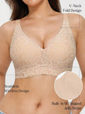 Popilush® Seamless Wireless Jelly Leopard Contour Support Bra