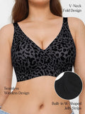 Popilush® Seamless Wireless Jelly Leopard Contour Support Bra