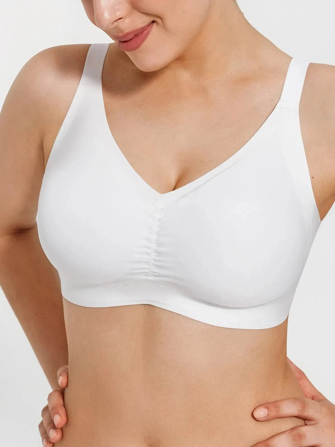 Popilush® Seamless Wireless Ruched Comfort Bra