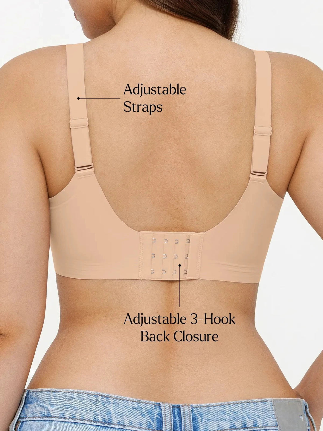 Popilush® Seamless Wireless Ruched Comfort Bra