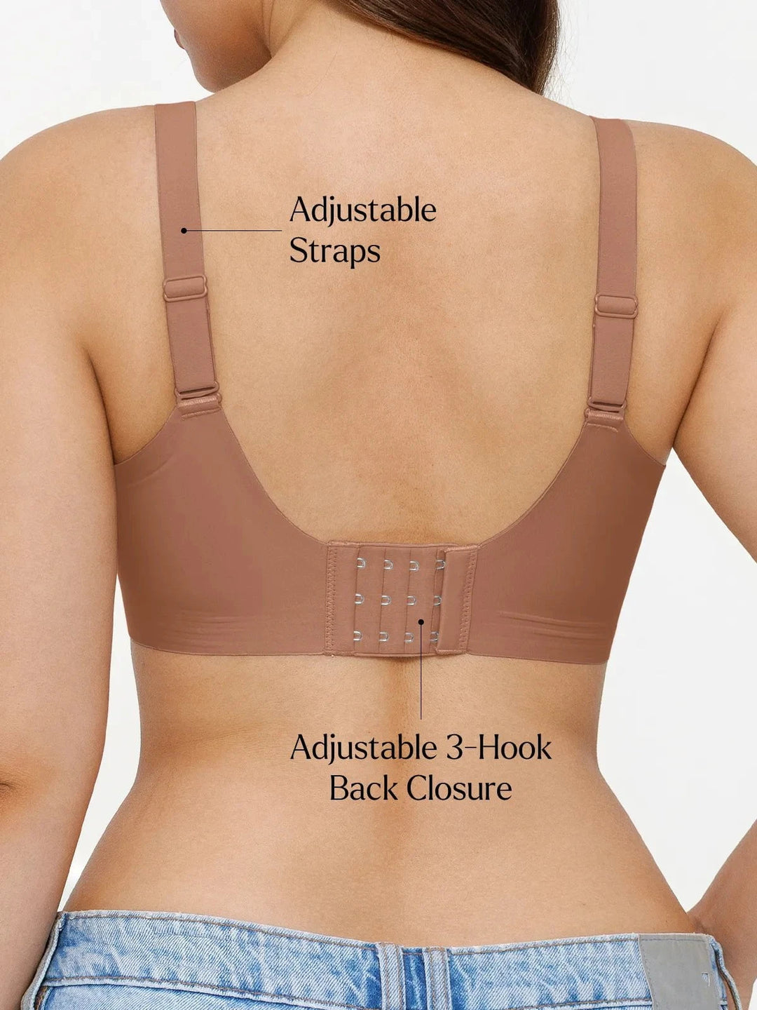 Popilush® Seamless Wireless Ruched Comfort Bra