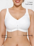 Popilush® Seamless Wireless Ruched Comfort Bra