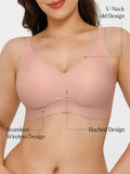 Popilush® Seamless Wireless Ruched Comfort Bra