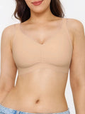 Popilush® Skin / S Seamless Wireless Ruched Comfort Bra