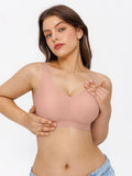 Popilush® Seamless Wireless Ruched Comfort Minimizer Bra