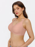 Popilush® Seamless Wireless Ruched Comfort Minimizer Bra