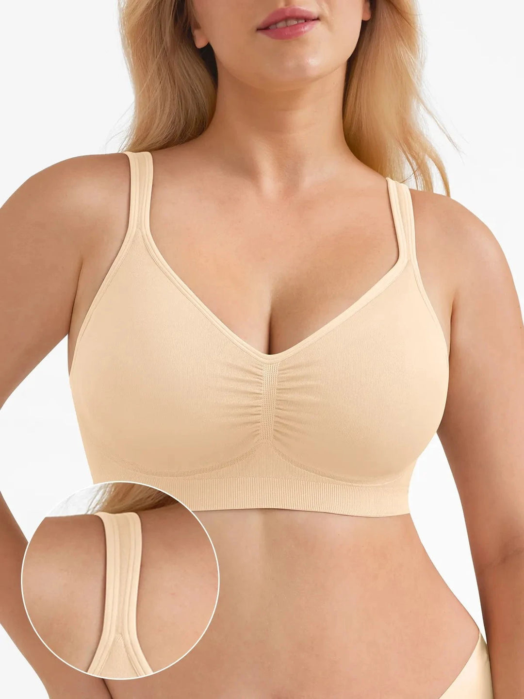 Popilush® Seamless Wireless Wide-Strap Everyday Bra