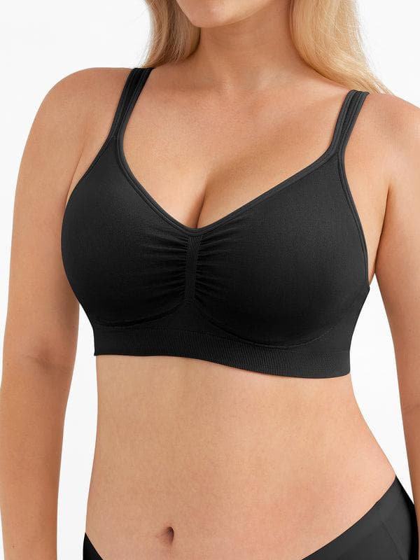 Popilush® Seamless Wireless Wide-Strap Everyday Bra