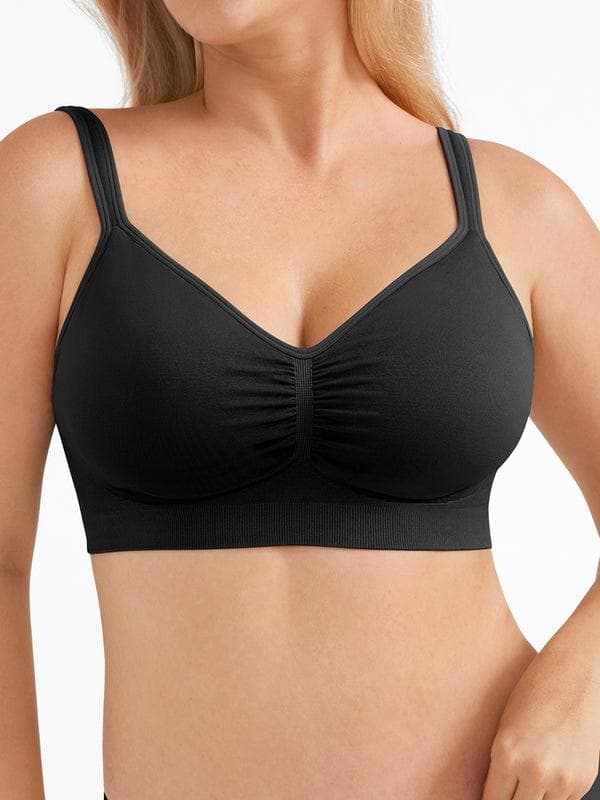 Popilush® Seamless Wireless Wide-Strap Everyday Bra