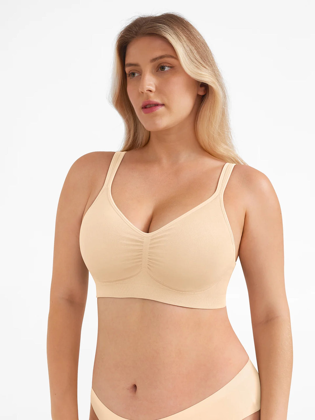 Popilush® Seamless Wireless Wide-Strap Everyday Bra