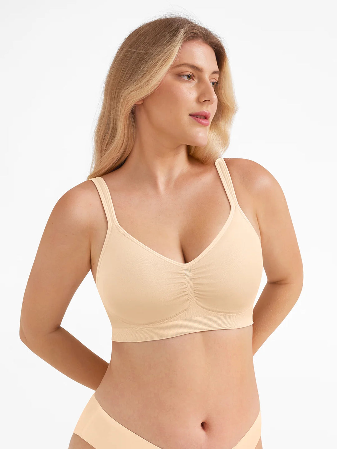 Popilush® Seamless Wireless Wide-Strap Everyday Bra