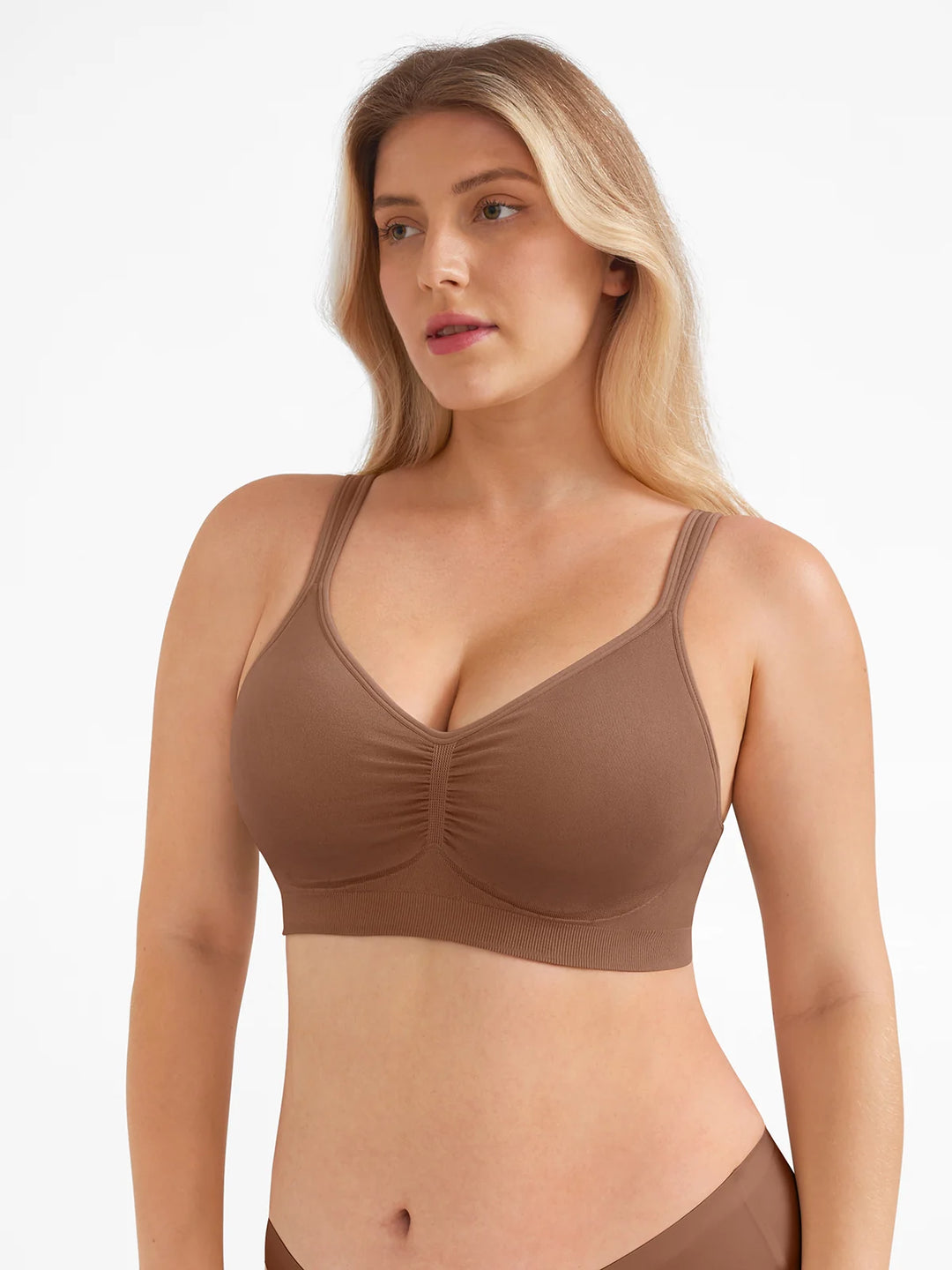 Popilush® Seamless Wireless Wide-Strap Everyday Bra
