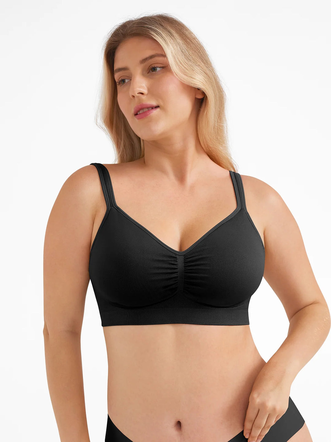 Popilush® Seamless Wireless Wide-Strap Everyday Bra