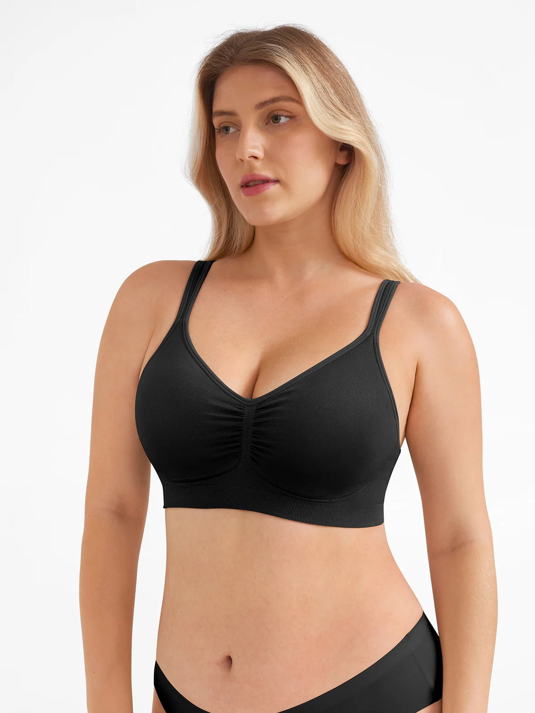 Popilush® Seamless Wireless Wide-Strap Everyday Bra