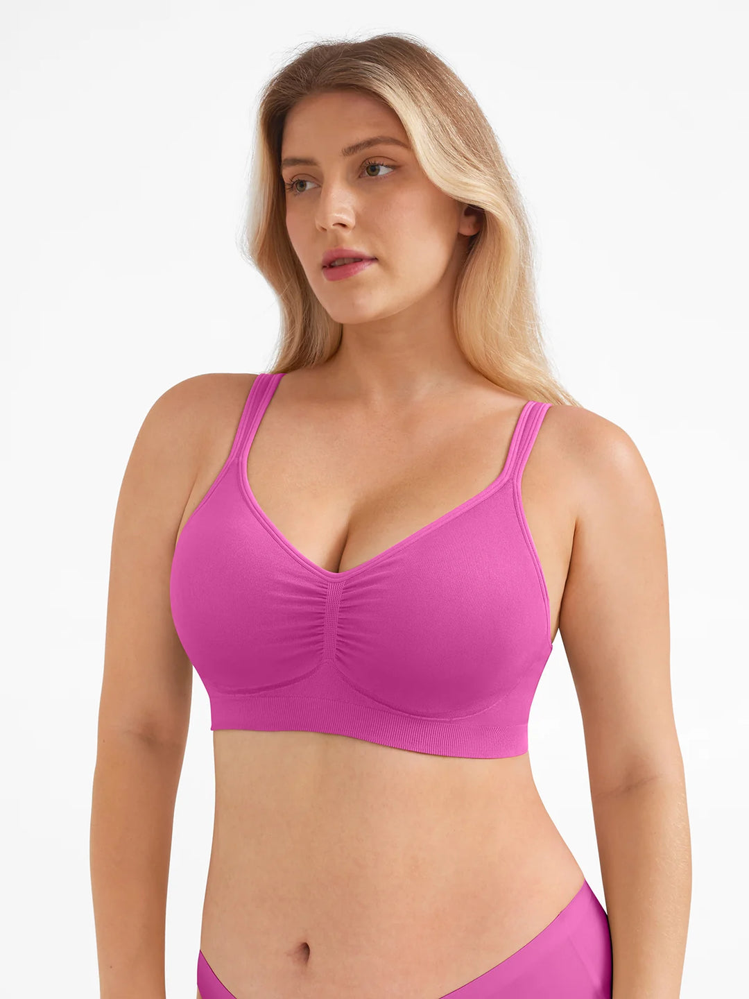 Popilush® Seamless Wireless Wide-Strap Everyday Bra