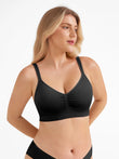 Popilush® Black / S Seamless Wireless Wide-Strap Everyday Bra