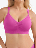 Popilush® Pink / S Seamless Wireless Wide-Strap Everyday Bra