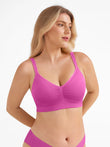 Popilush® Pink / S Seamless Wireless Wide-Strap Everyday Bra