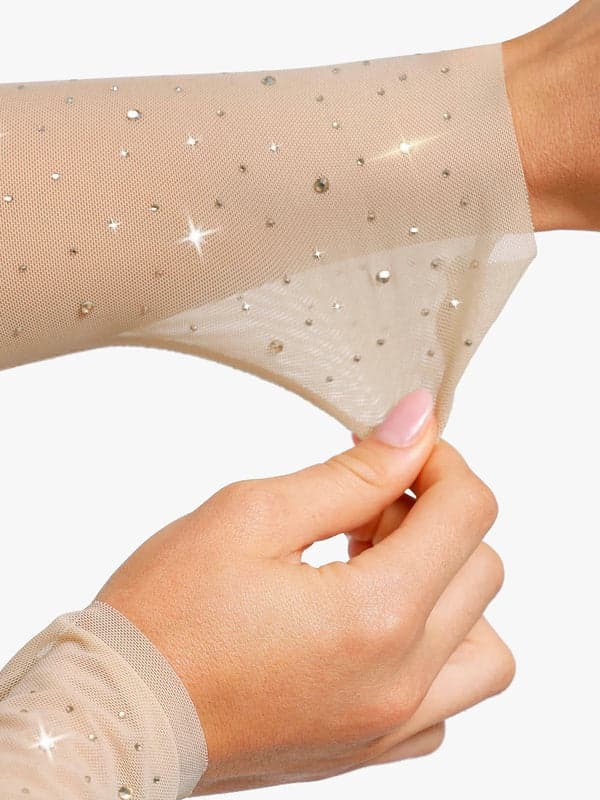 Popilush® Sequin Cowl Neck Chain Detail Sculpting Bodysuit