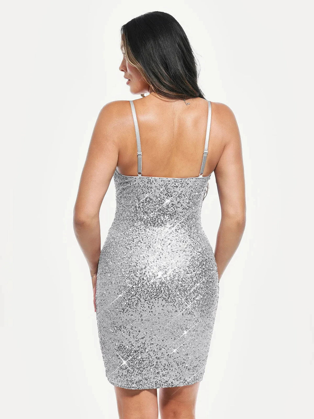 Sequin Cowl Neck Sculpting Mini Dress | Bodycon Shaping Popilush Sequin Cowl Neck Sculpting Mini Dress | Bodycon Shaping Popilush