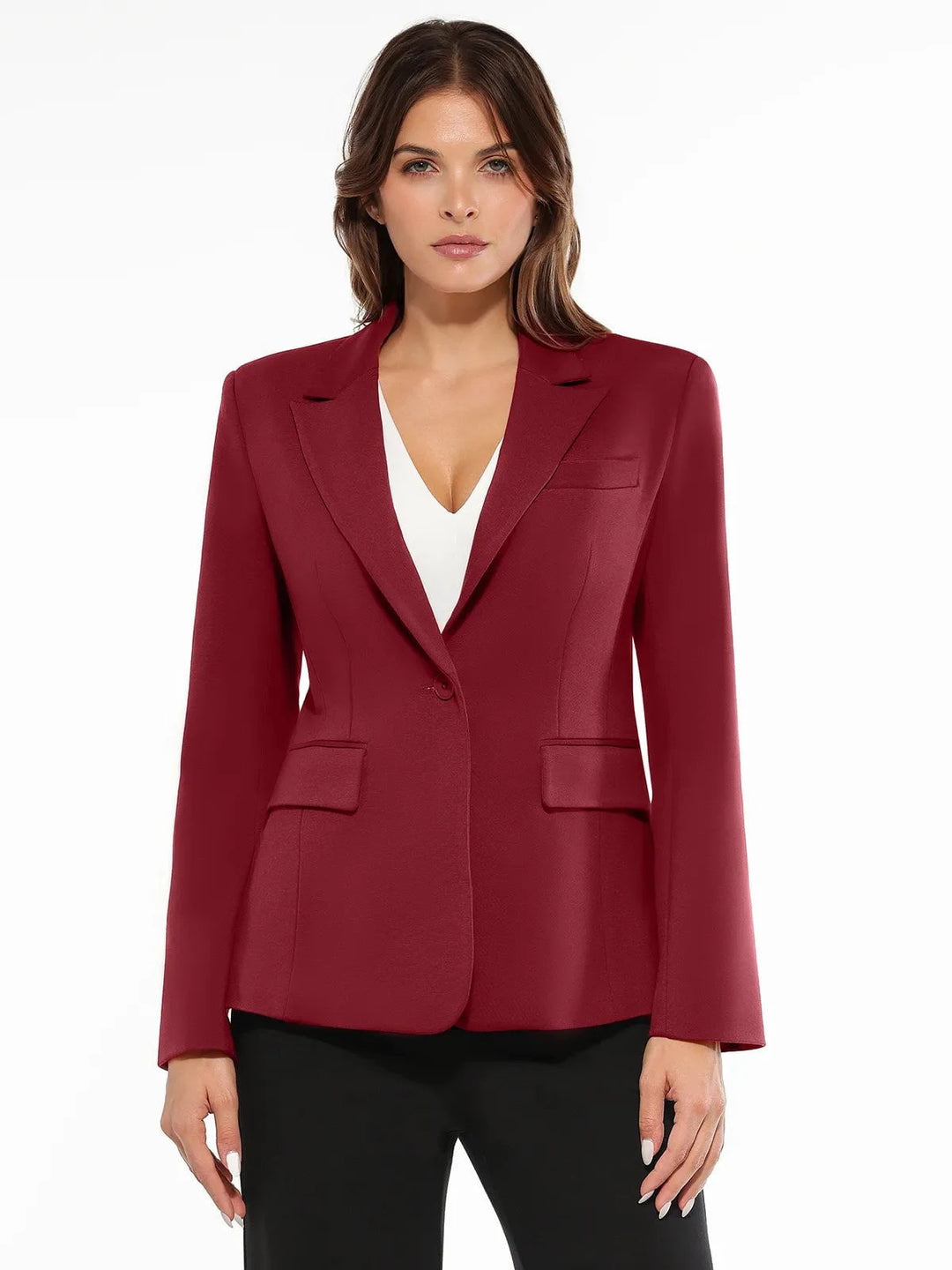 Popilush® Red / XS Shape-Sculpting Fitted Jacket