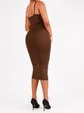 Popilush® Shaper Eco-Friendly Spaghetti Strap V-Neck Seamless Dress