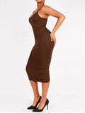 Popilush® Shaper Eco-Friendly Spaghetti Strap V-Neck Seamless Dress