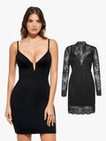 Popilush® Shapewear 2-in-1 Lace Overlay Sculpting Dress