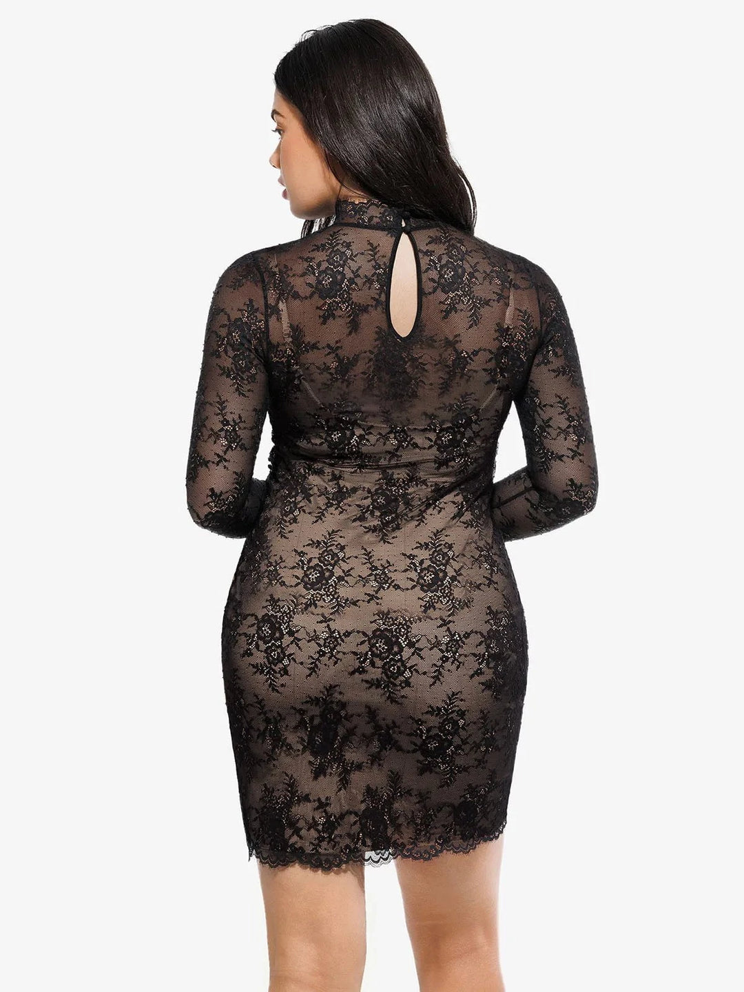 Popilush® Shapewear 2-in-1 Lace Overlay Sculpting Dress