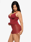 Popilush® Shapewear 2-in-1 Lace Overlay Sculpting Dress
