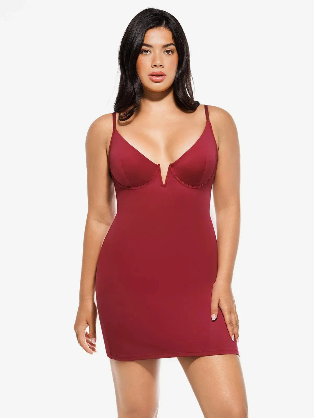 Popilush® Shapewear 2-in-1 Lace Overlay Sculpting Dress