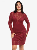 Popilush® Shapewear 2-in-1 Lace Overlay Sculpting Dress
