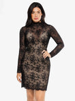 Popilush® Skin / XS Shapewear 2-in-1 Lace Overlay Sculpting Dress
