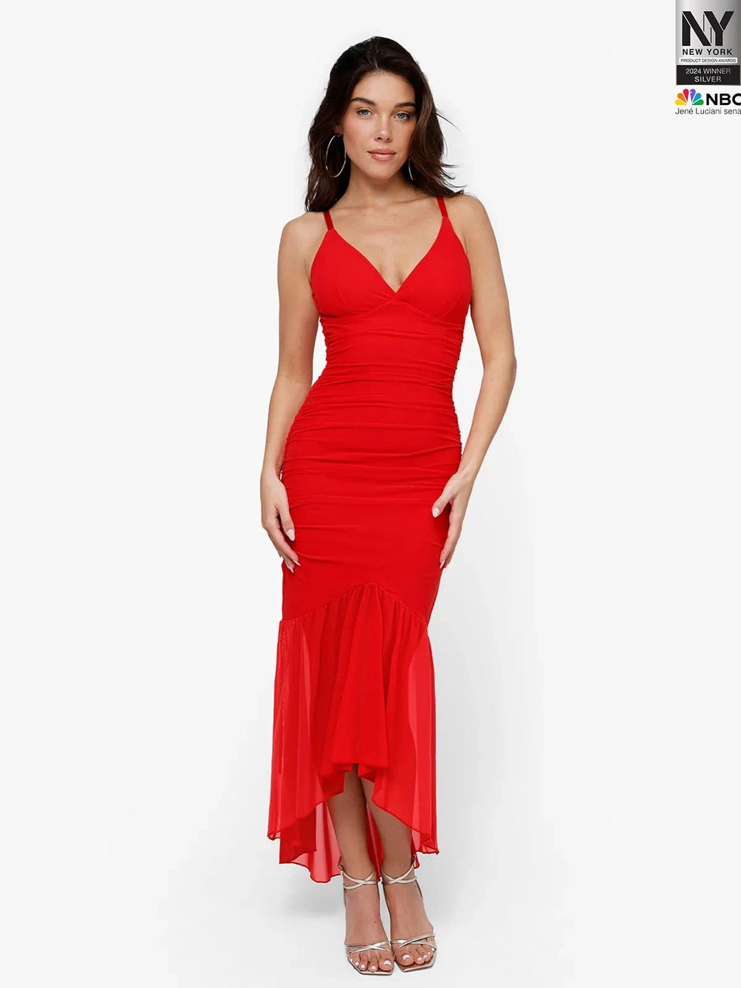 Cooling Built-In Shapewear Mesh Maxi | Ruched Dress - Popilush Cooling Built-In Shapewear Mesh Maxi | Ruched Dress - Popilush