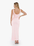 Popilush® Shapewear Boatneck Draped Sculpting Maxi Dress