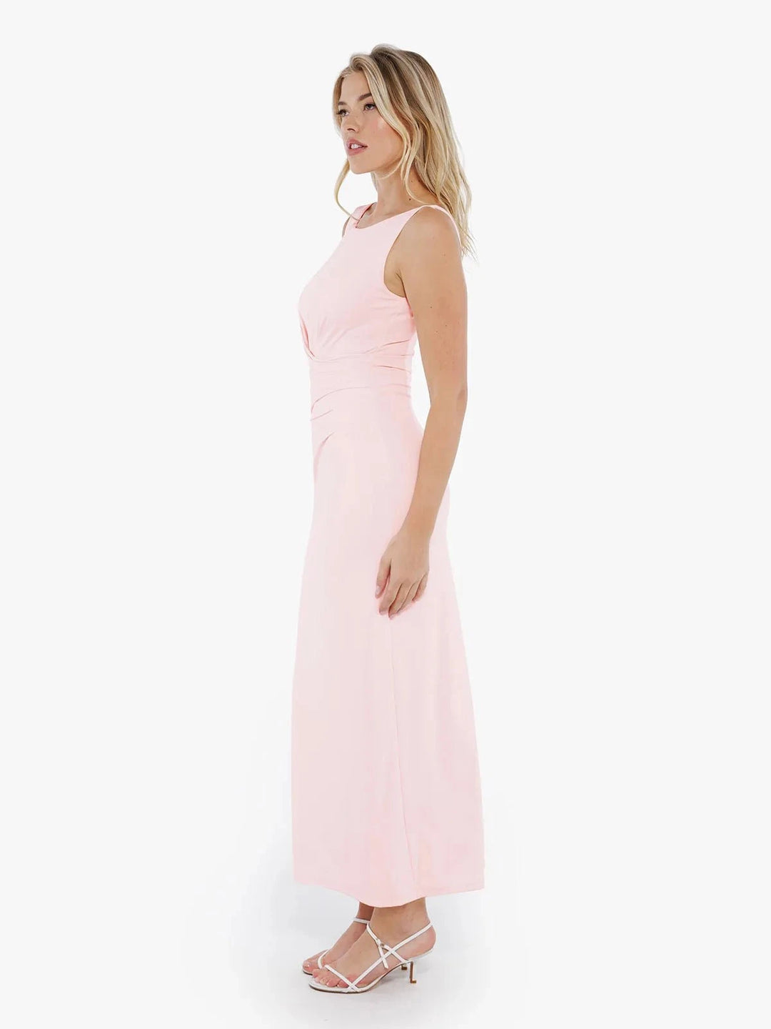 Popilush® Shapewear Boatneck Draped Sculpting Maxi Dress
